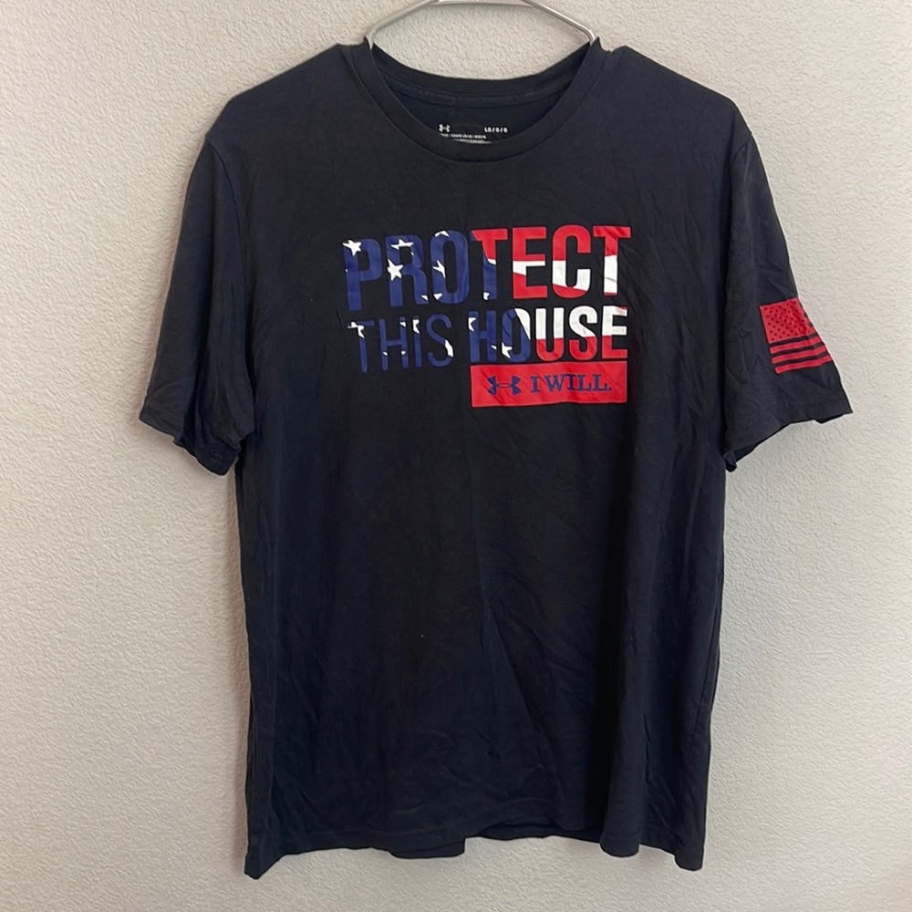 Under Armour Protect This House I Will Mens Shirt Black